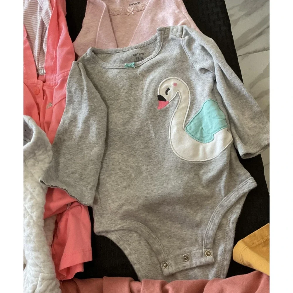 Mixed Brands 15pc Clothes Lot Girls 12-18M Multicolor Disney Fall Winter Layette